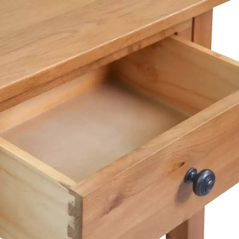 vidaXL Console en bois de chêne massif et bois d'ingénierie 50x32x75 cm Marron