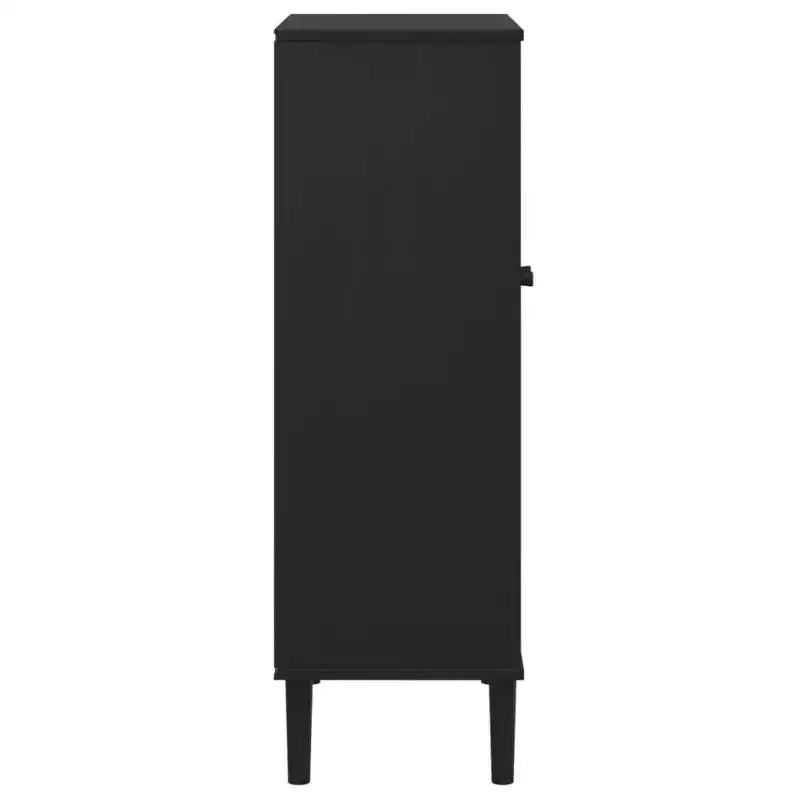 Meuble à chaussures vidaXL Meuble de rangement d'appoint SENJA aspect rotin bois massif