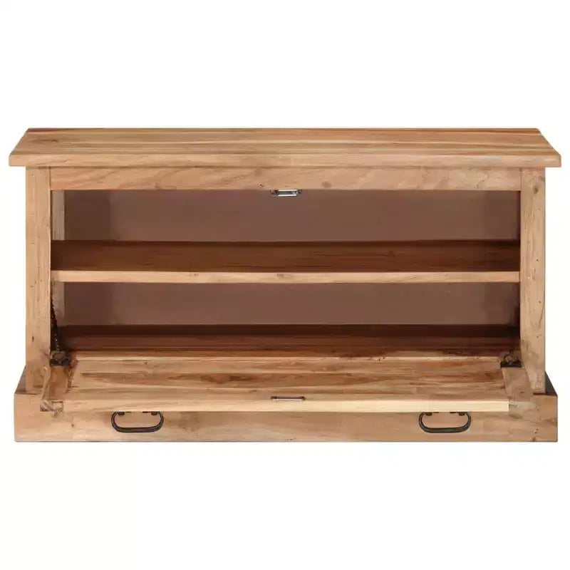 vidaXL Banc de rangement à chaussures Bois naturel Bois d'acacia massif
