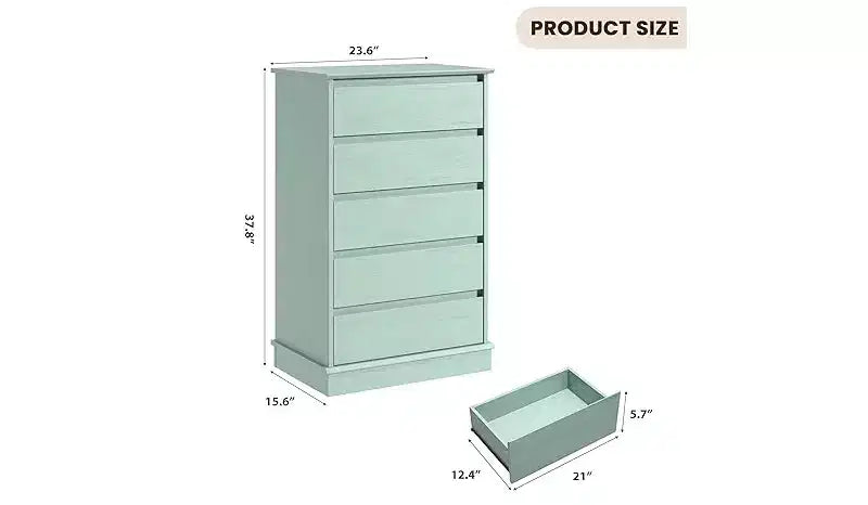 Commodes à 5 tiroirs, commode de rangement avec tiroirs profonds, grande commode double pour placard avec plateau large, commode haute en bois pour salon, chambre à coucher