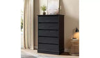 Commodes à 5 tiroirs, commode de rangement avec tiroirs profonds, grande commode double pour placard avec plateau large, commode haute en bois pour salon, chambre à coucher