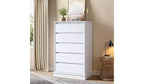 Commodes à 5 tiroirs, commode de rangement avec tiroirs profonds, grande commode double pour placard avec plateau large, commode haute en bois pour salon, chambre à coucher
