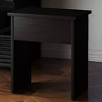 AEELLEEA Coiffeuse de maquillage avec miroir lumineux, plateau en verre, coiffeuse moderne avec tiroirs pour chambre à coucher, prise américaine, noire