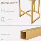 Lot de tabourets de bar, tabourets de bar hauteur comptoir de cuisine, chaises d'îlot, tabourets de bar modernes hauts avec dossier, tabourets de comptoir en métal rembourrés