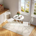 Ensemble de Bistro 3 Pièces pour Patio, Mobilier de Jardin d'Extérieur avec Table Ronde et 2 Chaises Pliantes, pour Porche, Balcon, Jardin