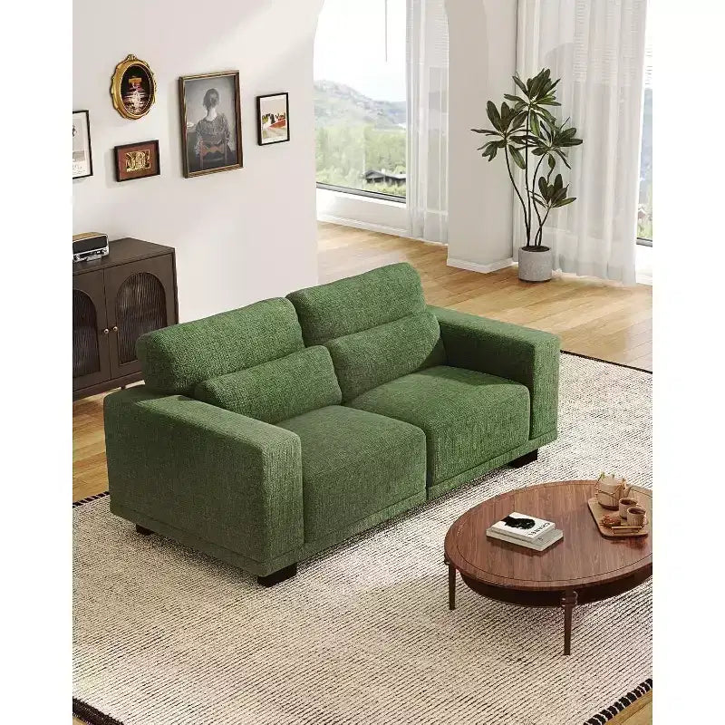 Canapé de salon de 165 cm, canapé 2 places avec accoudoirs larges et sièges profonds, canapé confortable, canapé avec couvercle amovible et lavable
