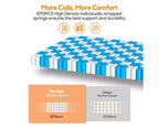 Matelas Queen 14 pouces dans une boîte, mousse à mémoire de forme hybride au gel, fermeté moyenne, certifié CertiPUR-US, blanc