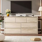 Commode à 8 tiroirs, dessus étanche, kit anti-basculement, rails lisses, profondeur mince de 39,6 cm, rangement style ferme pour salon, couloir, entrée