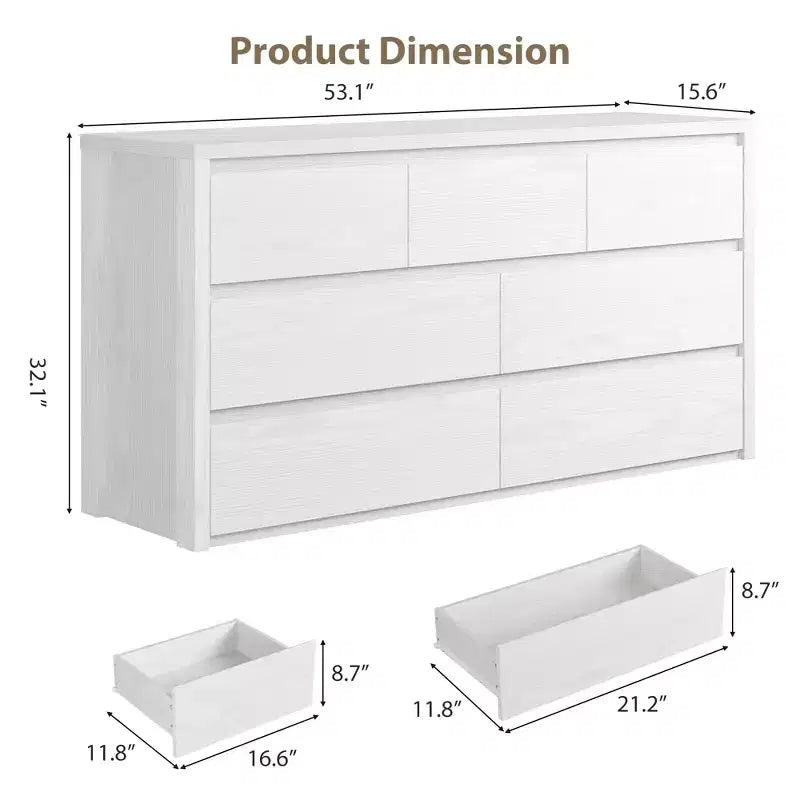 Commode à 8 tiroirs, dessus étanche, kit anti-basculement, rails lisses, profondeur mince de 39,6 cm, rangement style ferme pour salon, couloir, entrée