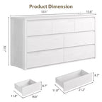 Commode à 8 tiroirs, dessus étanche, kit anti-basculement, rails lisses, profondeur mince de 39,6 cm, rangement style ferme pour salon, couloir, entrée