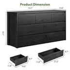 Commode à 8 tiroirs, dessus étanche, kit anti-basculement, rails lisses, profondeur mince de 39,6 cm, rangement style ferme pour salon, couloir, entrée