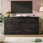 Commode à 8 tiroirs, dessus étanche, kit anti-basculement, rails lisses, profondeur mince de 39,6 cm, rangement style ferme pour salon, couloir, entrée
