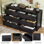 Commode à 8 tiroirs, dessus étanche, kit anti-basculement, rails lisses, profondeur mince de 39,6 cm, rangement style ferme pour salon, couloir, entrée