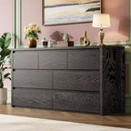 53 8-Drawer Waterproof-Top Dresser, Anti-Tip Kit, Smooth Rails, Slim 15.6 Deep, Farmhouse Storage for Living Room, Hallway Entryway