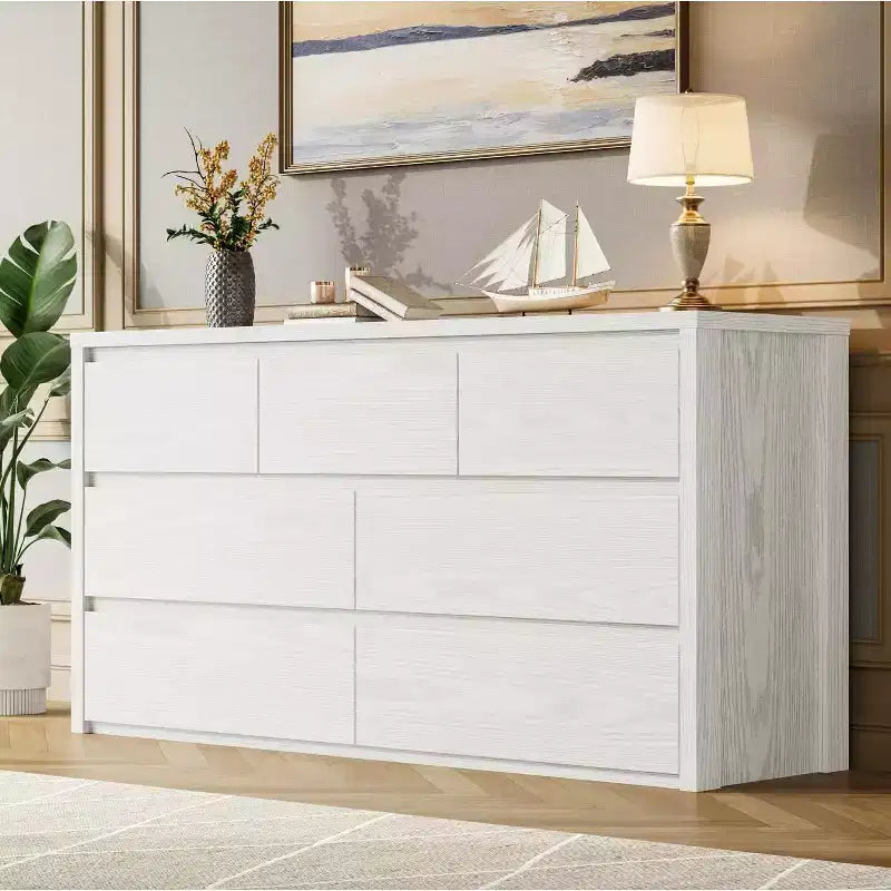 Commode à 8 tiroirs, dessus étanche, kit anti-basculement, rails lisses, profondeur mince de 39,6 cm, rangement style ferme pour salon, couloir, entrée