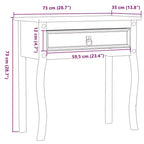 vidaXL Table console Corona 73x35x73 cm Bois de pin massif
