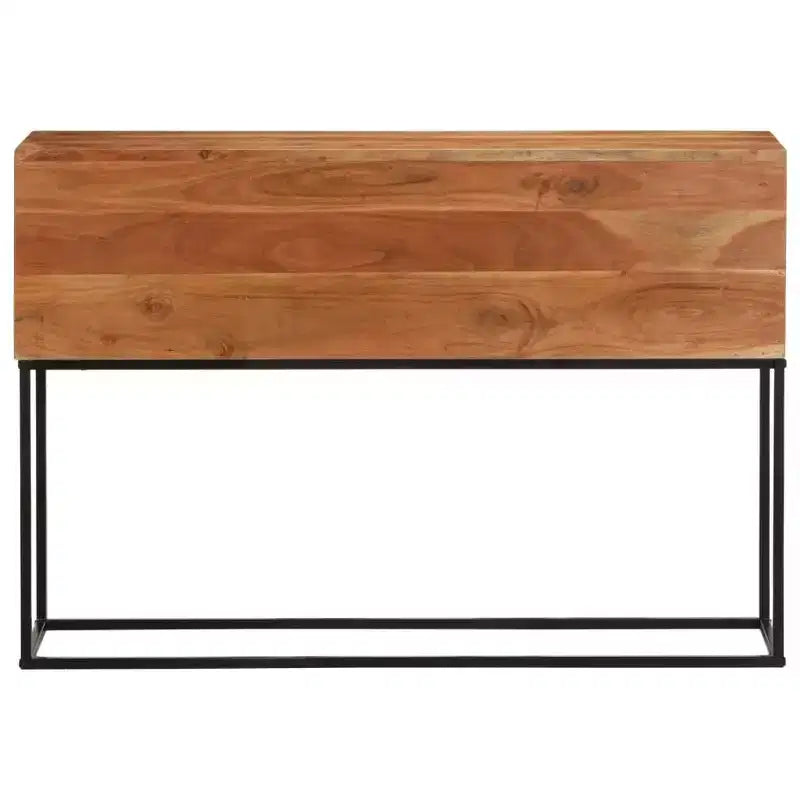 vidaXL Console Table 110x30x75 cm Bois d'acacia massif et fer