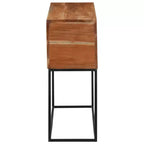 vidaXL Console Table 110x30x75 cm Bois d'acacia massif et fer