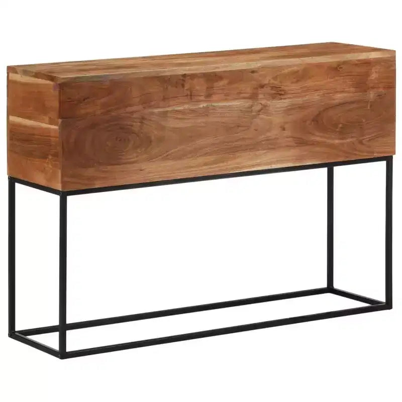 vidaXL Console Table 110x30x75 cm Bois d'acacia massif et fer
