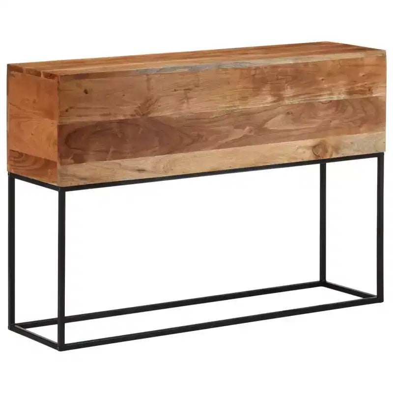 vidaXL Console Table 110x30x75 cm Bois d'acacia massif et fer