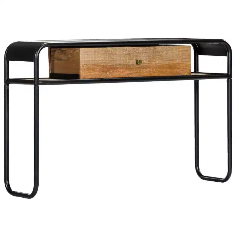 vidaXL Table Console Table d'entrée Table d'appoint avec tiroir Bois de manguier massif