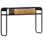 vidaXL Table Console Table d'entrée Table d'appoint avec tiroir Bois de manguier massif