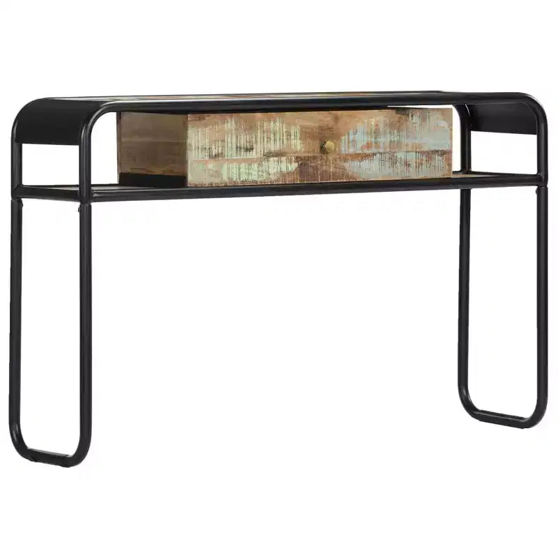 vidaXL Table Console Table d'entrée Table d'appoint avec tiroir Bois de manguier massif