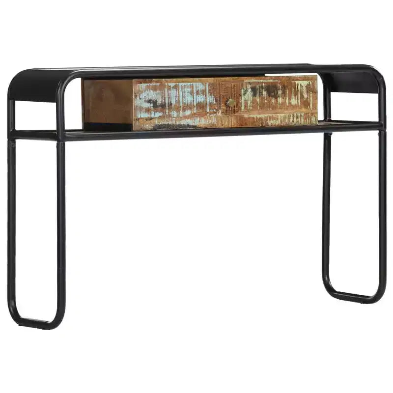 vidaXL Table Console Table d'entrée Table d'appoint avec tiroir Bois de manguier massif