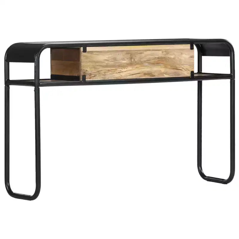 vidaXL Table Console Table d'entrée Table d'appoint avec tiroir Bois de manguier massif