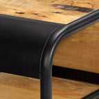 vidaXL Table Console Table d'entrée Table d'appoint avec tiroir Bois de manguier massif