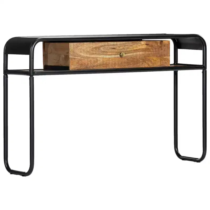vidaXL Table Console Table d'entrée Table d'appoint avec tiroir Bois de manguier massif