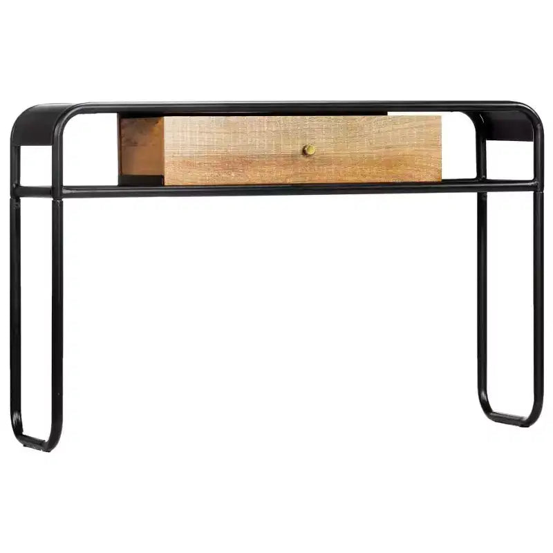 vidaXL Table Console Table d'entrée Table d'appoint avec tiroir Bois de manguier massif