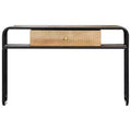vidaXL Table Console Table d'entrée Table d'appoint avec tiroir Bois de manguier massif