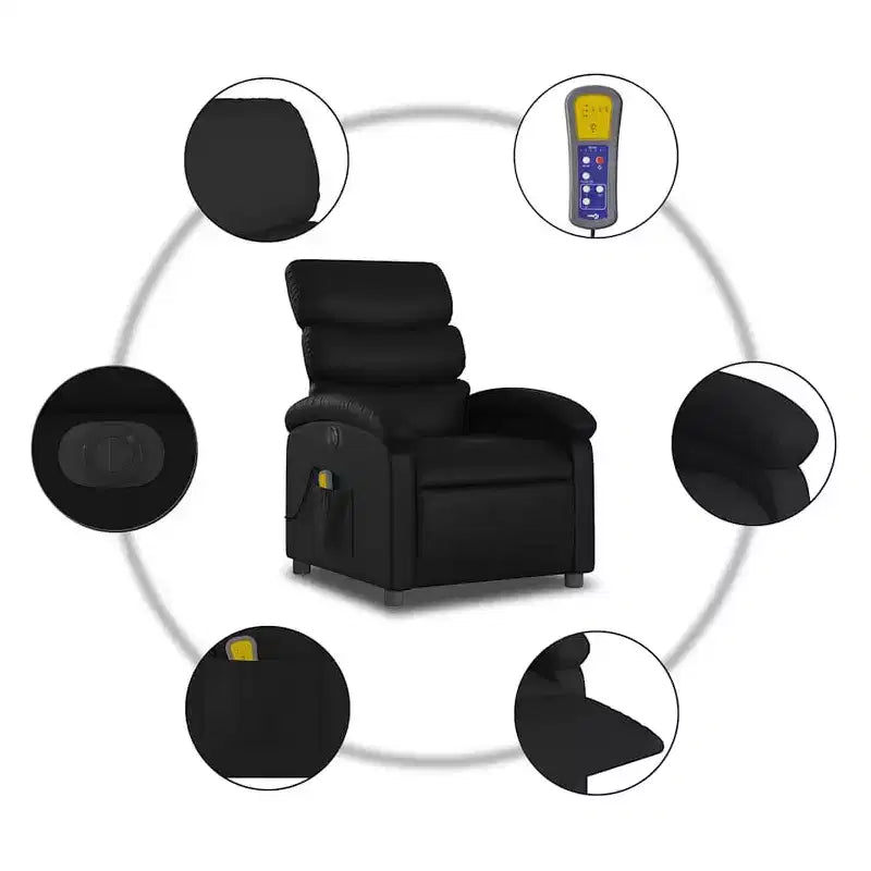 vidaXL Fauteuil de massage inclinable Similicuir Moyen