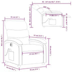 vidaXL Fauteuil de massage inclinable Similicuir Moyen