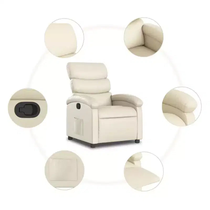 vidaXL Fauteuil de massage inclinable Similicuir Moyen