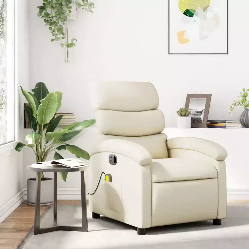vidaXL Fauteuil de massage inclinable Similicuir Moyen