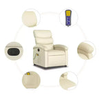 vidaXL Fauteuil de massage inclinable Similicuir Moyen