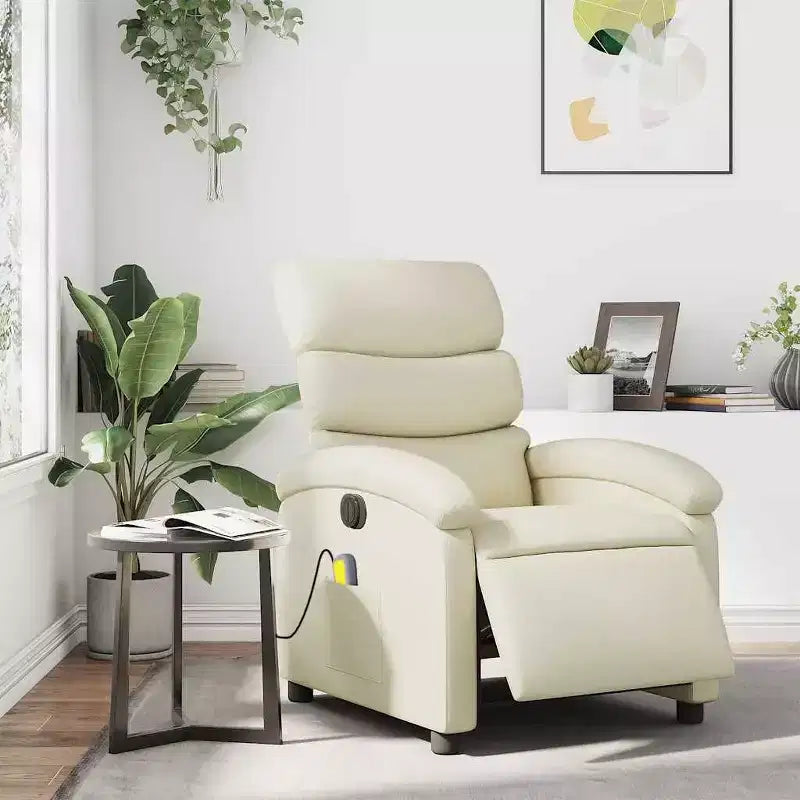 vidaXL Fauteuil de massage inclinable Similicuir Moyen
