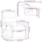 vidaXL Fauteuil de massage inclinable Similicuir Moyen