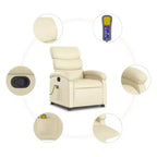 vidaXL Fauteuil de massage inclinable Similicuir Moyen