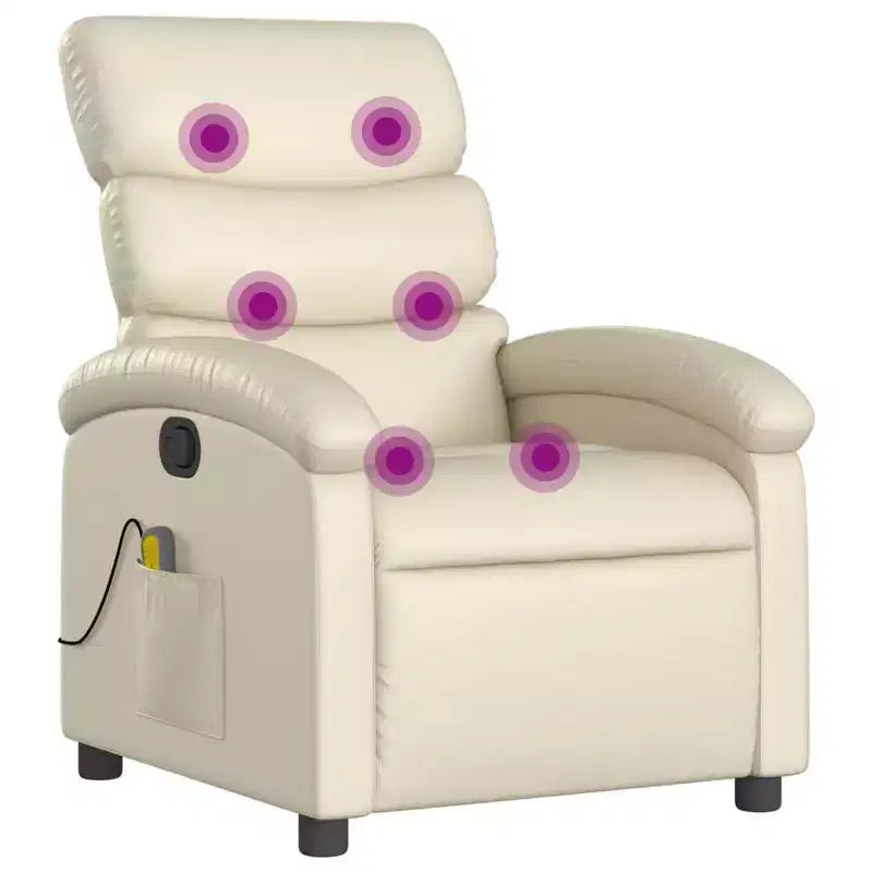 vidaXL Fauteuil de massage inclinable Similicuir Moyen