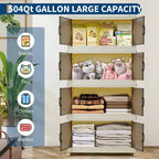 Bacs de rangement empilables avec couvercles, tiroirs de rangement en plastique avec portes magnétiques et roulettes, organisateurs de placard pliables et escamotables, pour la maison et le dortoir