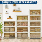 Bacs de rangement empilables avec couvercles, tiroirs de rangement en plastique avec portes magnétiques et roulettes, organisateurs de placard pliables et escamotables, pour la maison et le dortoir