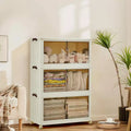 Bacs de rangement empilables avec couvercles, tiroirs de rangement en plastique avec portes magnétiques et roulettes, organisateurs de placard pliables et escamotables, pour la maison et le dortoir