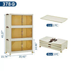 Bacs de rangement empilables avec couvercles, tiroirs de rangement en plastique avec portes magnétiques et roulettes, organisateurs de placard pliables et escamotables, pour la maison et le dortoir