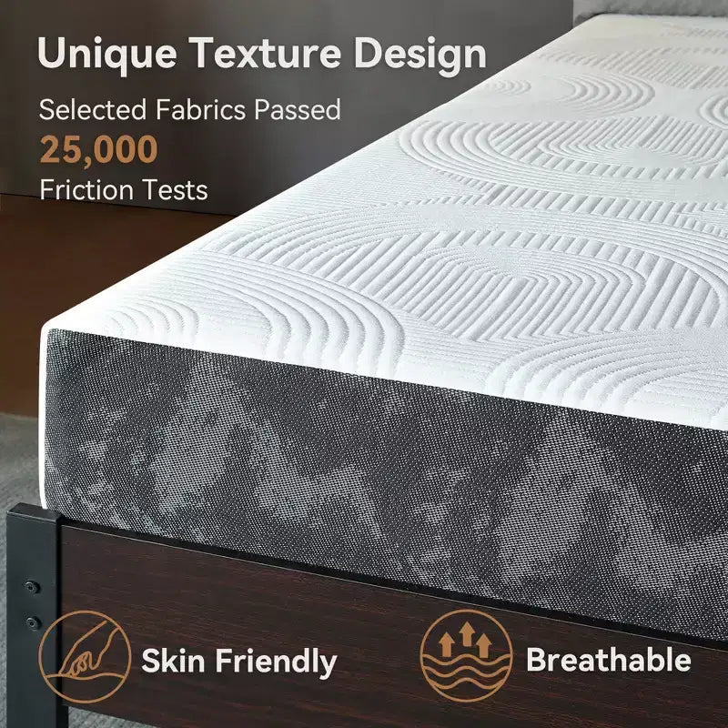 Matelas double Sailvan, matelas en mousse à mémoire de forme de 8 pouces en boîte, matelas en gel rafraîchissant à sensation moyenne et certifié CertiPUR-US
