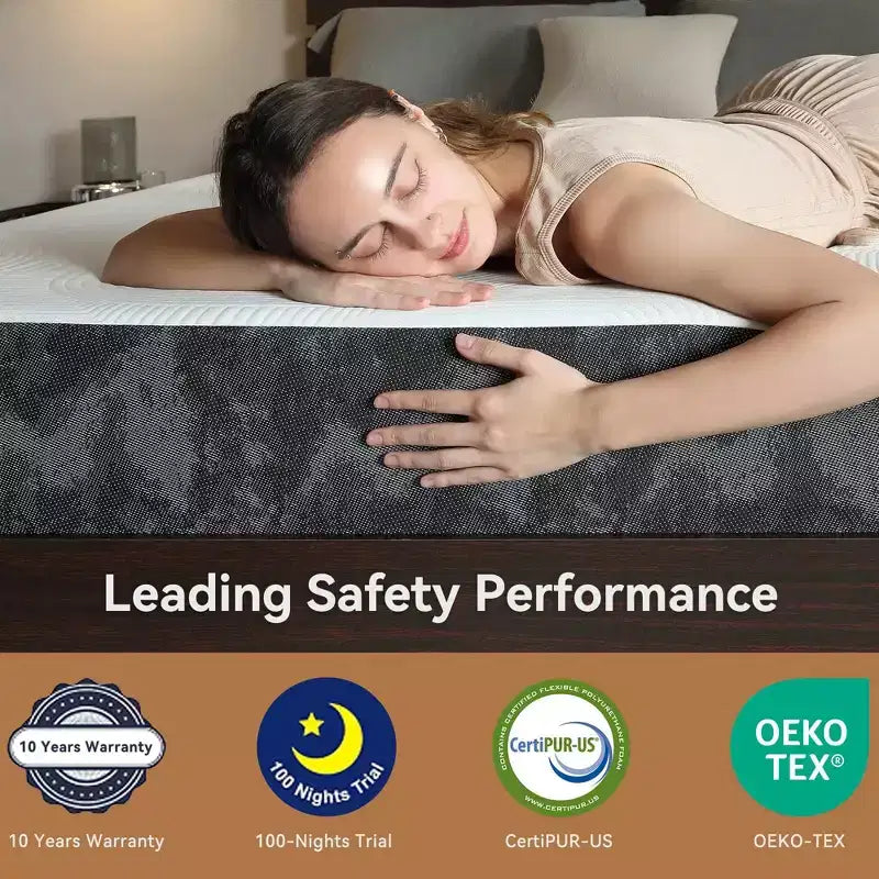 Matelas double Sailvan, matelas en mousse à mémoire de forme de 8 pouces en boîte, matelas en gel rafraîchissant à sensation moyenne et certifié CertiPUR-US