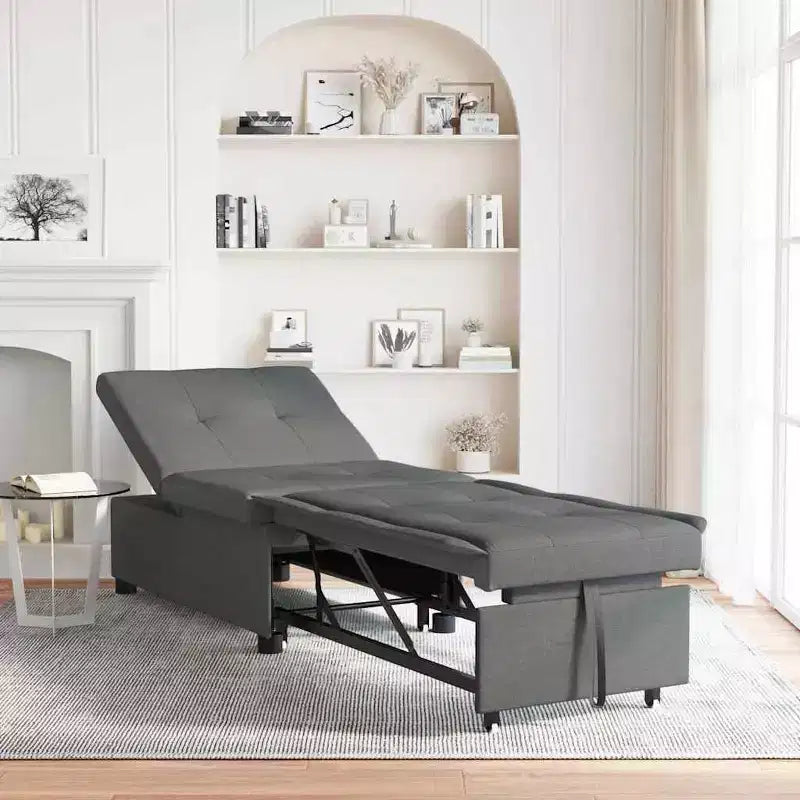 vidaXL Canapé-lit gris clair 194 x 67 x 37 cm tissu