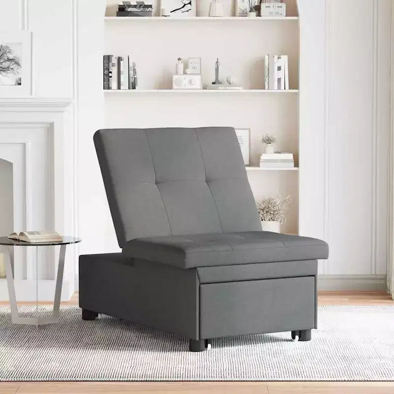 vidaXL Canapé-lit gris clair 194 x 67 x 37 cm tissu